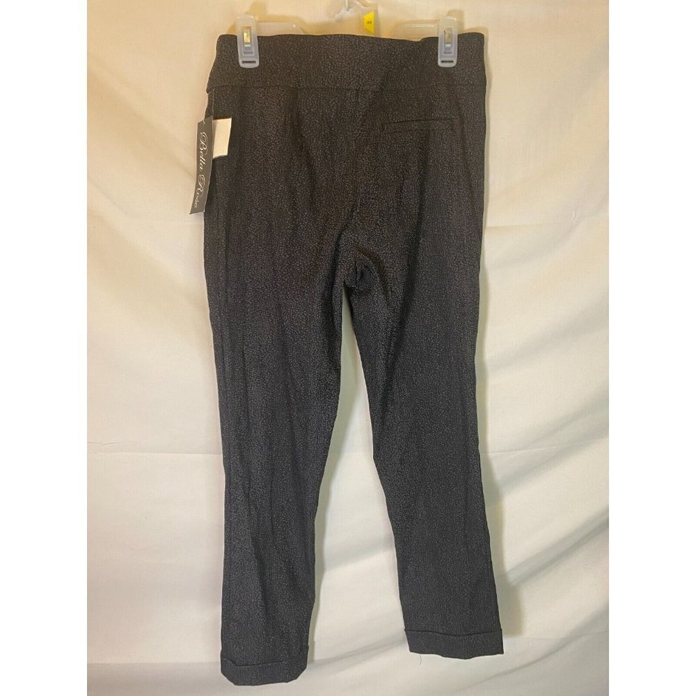 NEW NWT BELLA ROSE BLACK PATTERN‎ DRESS PANTS STRETCH WOMENS SIZE LARGE L - Picture 3 of 3